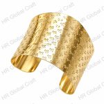 Cross Pattern Brass Cuff
