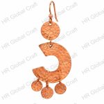 Hammered Rose-Gold Crescent Earrings - Image 2
